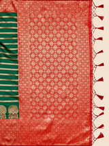 Mimosa Women's Woven Design Kanjivaram Art Silk Saree With Blouse Piece : SA00001078BG