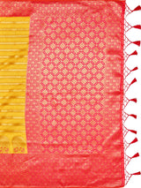 Mimosa Women's Woven Design Kanjivaram Art Silk Saree With Blouse Piece : SA00001078GD