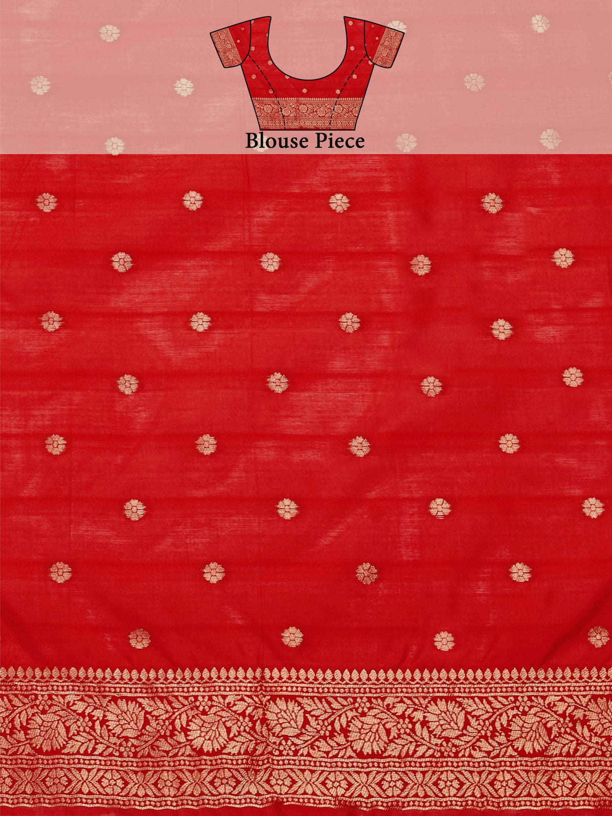 Mimosa Women's Woven Design Kanjivaram Art Silk Saree With Blouse Piece : SA00001101RED