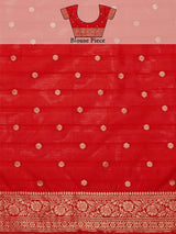 Mimosa Women's Woven Design Kanjivaram Art Silk Saree With Blouse Piece : SA00001101RED