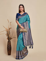 Mimosa Women's Woven Design Kanjivaram Art Silk Saree With Blouse Piece : SA00001103RM