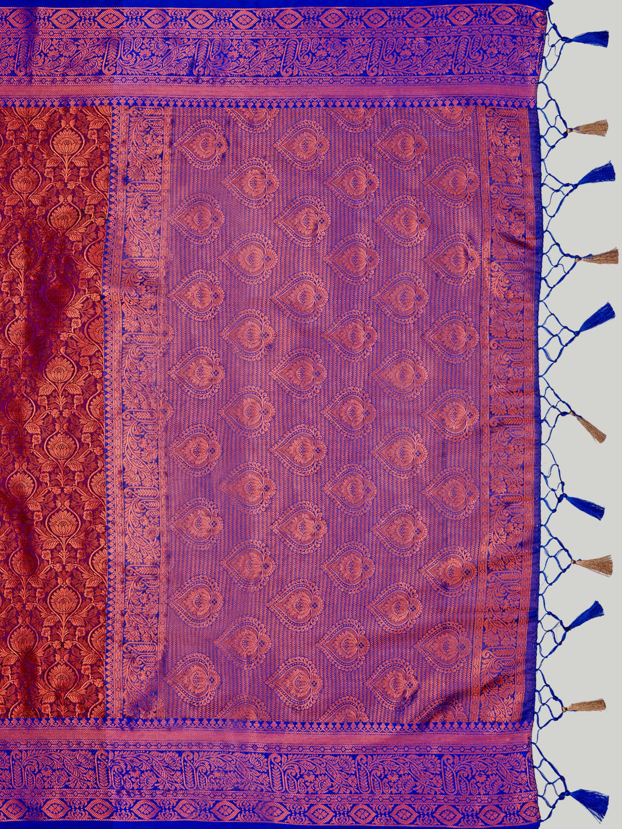 Mimosa Women's Woven Design Kanjivaram Art Silk Saree With Blouse Piece : SA00001130MJ