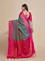 Mimosa Women's Woven Design Kanjivaram Art Silk Saree With Blouse Piece : SA00001132SF