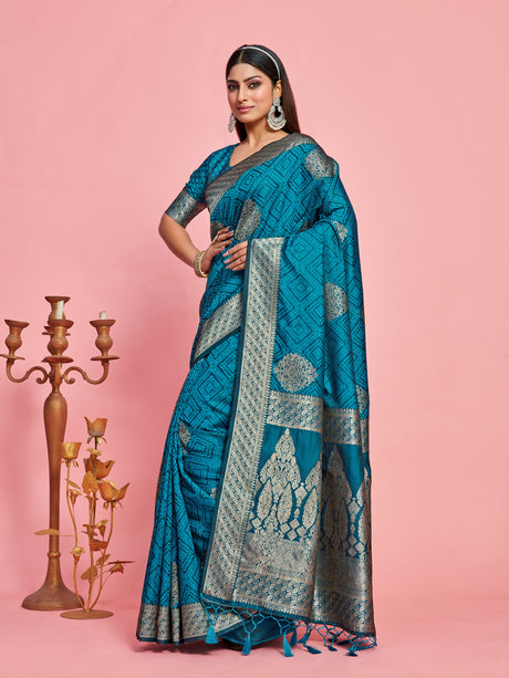 Mimosa Women's Woven Design Kanjivaram Art Silk Saree With Blouse Piece : SA00001221SFFREE