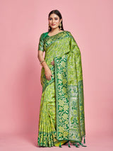 Mimosa Women's Woven Design Kanjivaram Art Silk Saree With Blouse Piece : SA00001249LRFREE