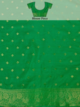 Mimosa Women's Woven Design Kanjivaram Art Silk Saree With Blouse Piece : SA00001255GRNFREE