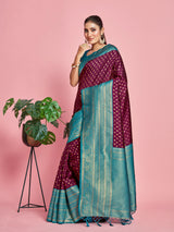 Mimosa Women's Woven Design Kanjivaram Art Silk Saree With Blouse Piece : SA00001276WNFREE