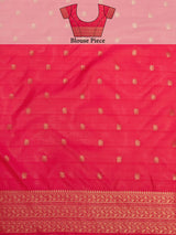 Mimosa Women's Woven Design Kanjivaram Art Silk Saree With Blouse Piece : SA00001277PNKFREE