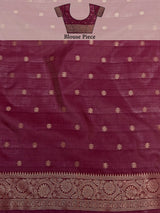 Mimosa Women's Woven Design Kanjivaram Art Silk Saree With Blouse Piece : SA00001280PNKFREE