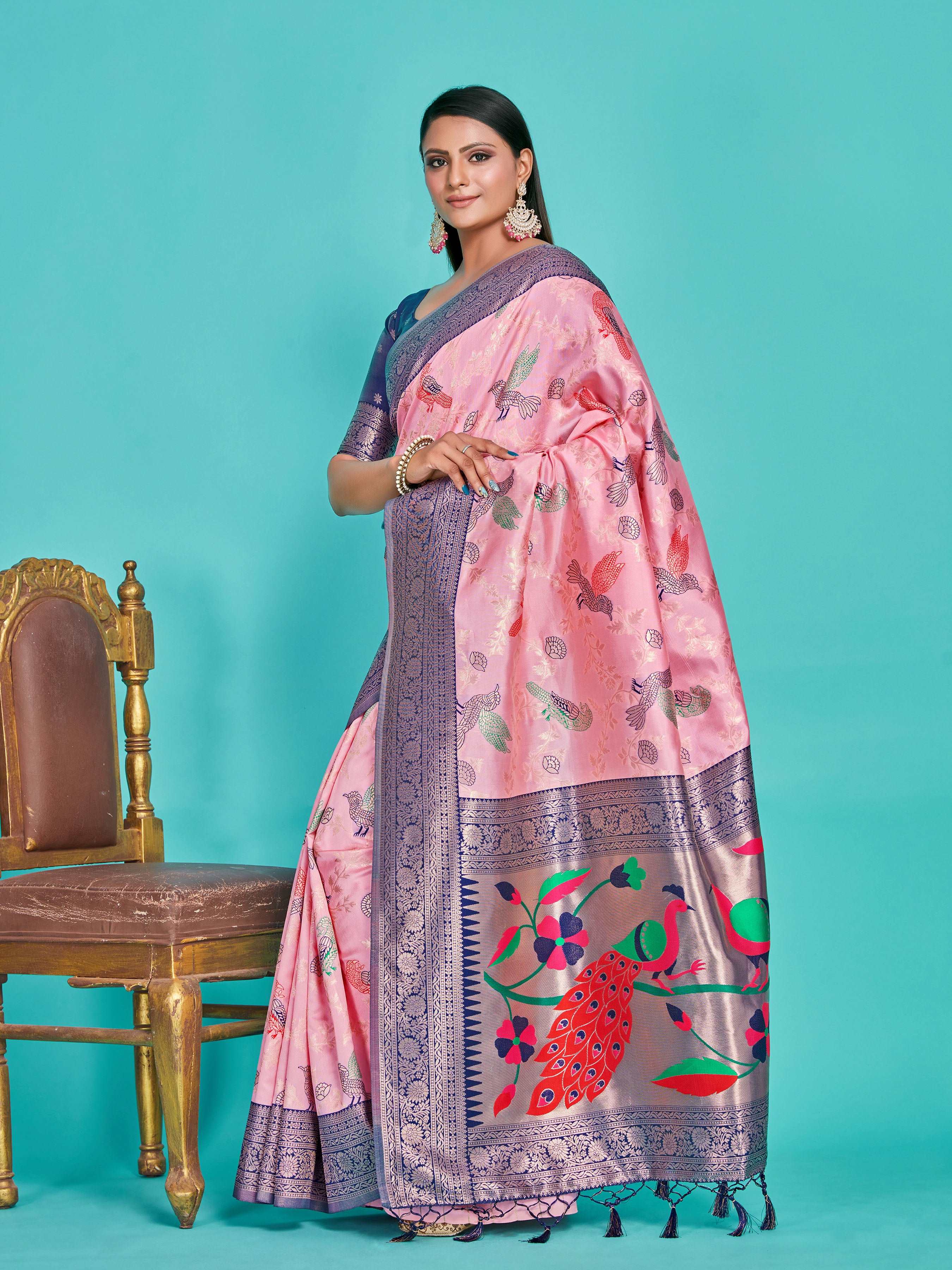 Lenin Georgette Silk Saree with Designer blouse