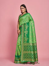 Mimosa Women's Woven Design Patola Art Silk Saree With Blouse Piece : SA00001296PGFREE