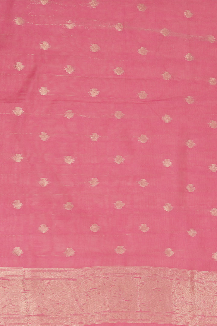 Mimosa Women's Woven Design Banarasi Style Art Silk Saree With Blouse Piece : SA00001602PNKFREE