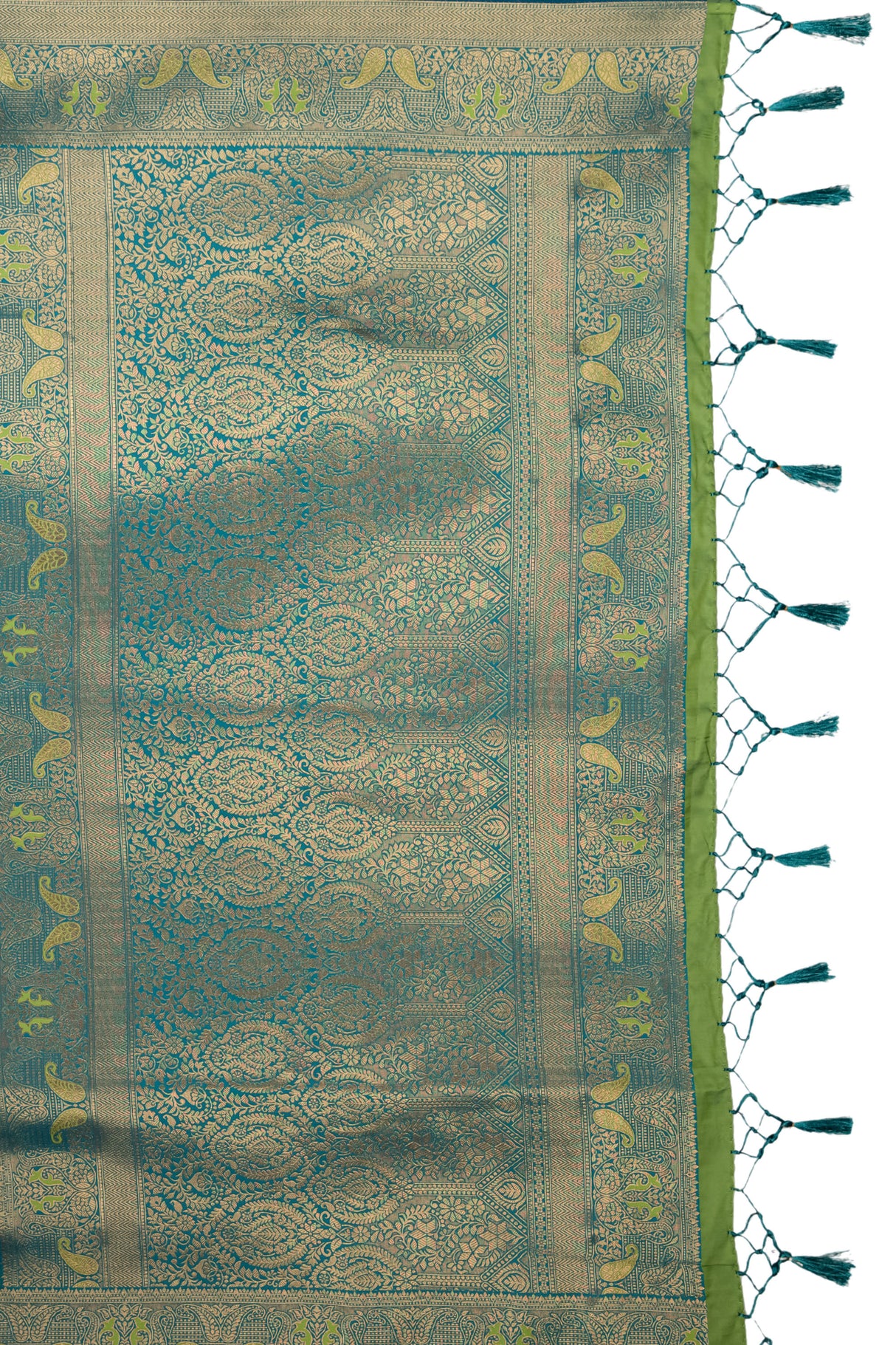 Mimosa Women's Woven Design Kanjivaram Style Art Silk Saree With Blouse Piece : SA00001648GRNFREE