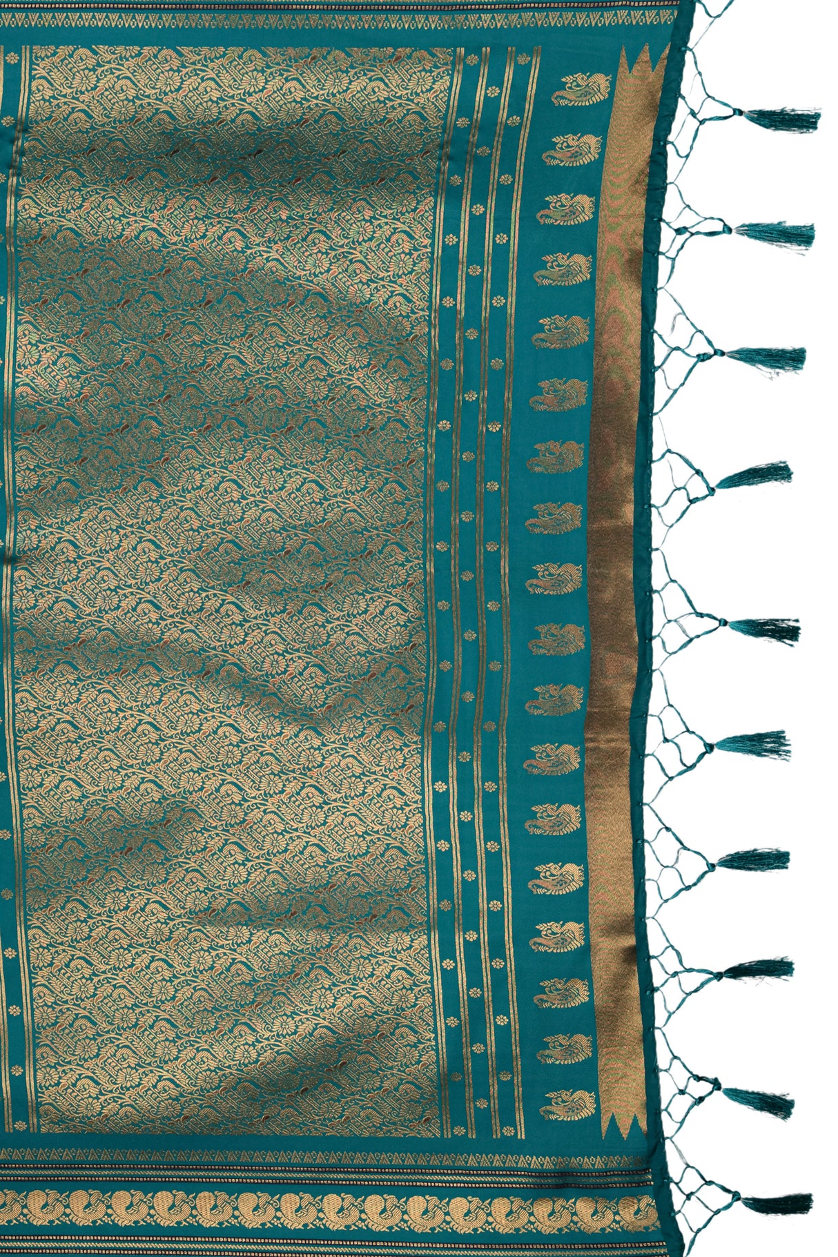 Mimosa Women's Woven Design Kanjivaram Style Art Silk Saree With Blouse Piece : SA00001733NVFREE