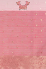 Mimosa Women's Woven Design Banarasi Style Art Silk Saree With Blouse Piece : SA00001739PNKFREE