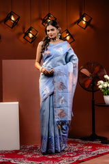 Mimosa Women's Woven Design Kanjivaram Style Art Silk Saree With Blouse Piece : SA00001760ANFREE