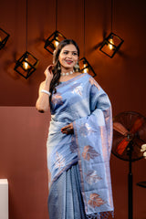 Mimosa Women's Woven Design Kanjivaram Style Art Silk Saree With Blouse Piece : SA00001760ANFREE