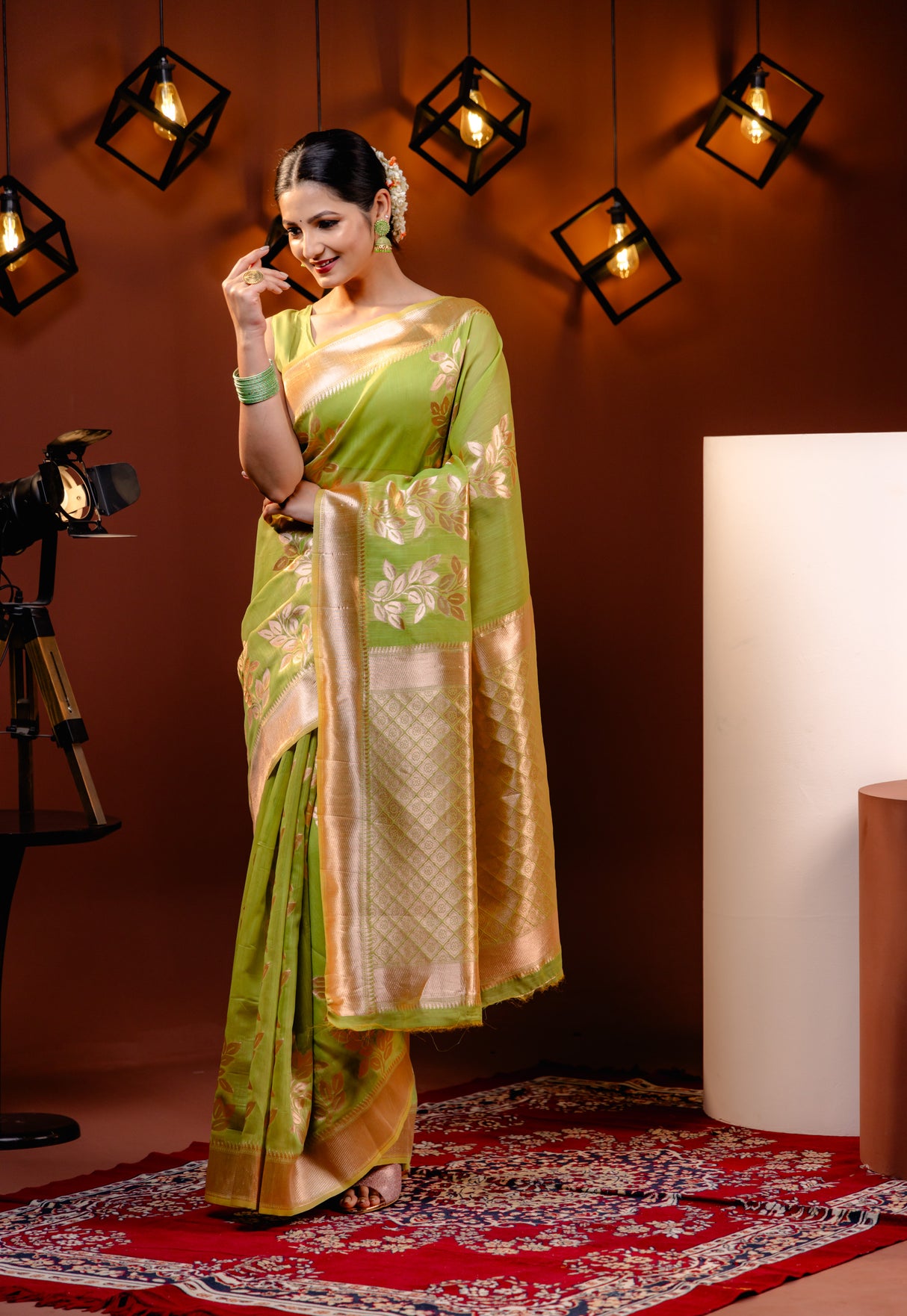 Mimosa Women's Woven Design Banarasi Style Art Silk Saree With Blouse Piece : SA00001765PSFREE