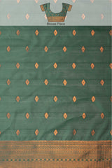 Mimosa Women's Woven Design Kanjivaram Style Art Silk Saree With Blouse Piece : SA00001789PCFREE