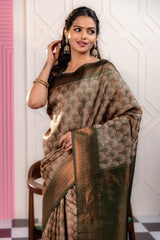 Mimosa Women's Woven Design Kanjivaram Style Art Silk Saree With Blouse Piece : SA00001790PCFREE