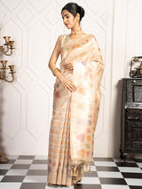 Mimosa Women's Woven Design Banarasi Style Art Silk Saree With Blouse Piece : SA00002064CKFREE