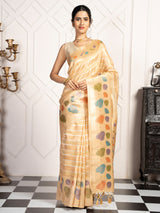 Mimosa Women's Woven Design Banarasi Style Art Silk Saree With Blouse Piece : SA00002064YLWFREE