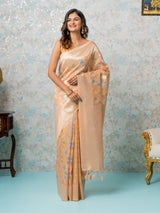 Mimosa Women's Woven Design Banarasi Style Art Silk Saree With Blouse Piece : SA00002069PCFREE