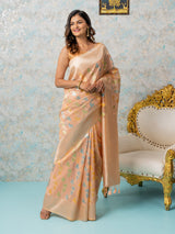 Mimosa Women's Woven Design Banarasi Style Art Silk Saree With Blouse Piece : SA00002069PCFREE