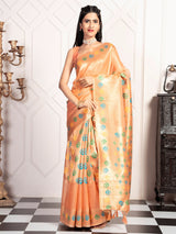 Mimosa Women's Woven Design Banarasi Style Art Silk Saree With Blouse Piece : SA00002082PCFREE