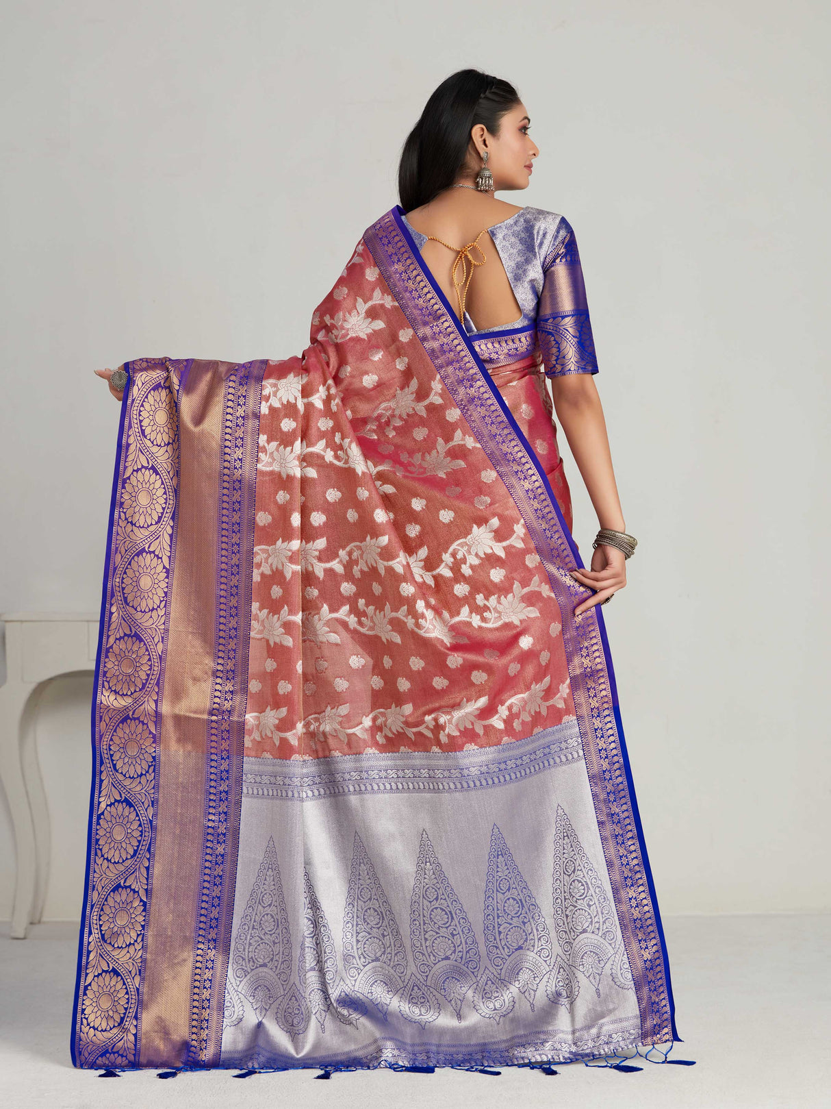 Mimosa Women's Woven Design Kanjivaram Art Silk Saree With Blouse Piece : SA0000463GJ