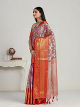 Mimosa Women's Woven Design Kanjivaram Art Silk Saree With Blouse Piece : SA0000463MJ