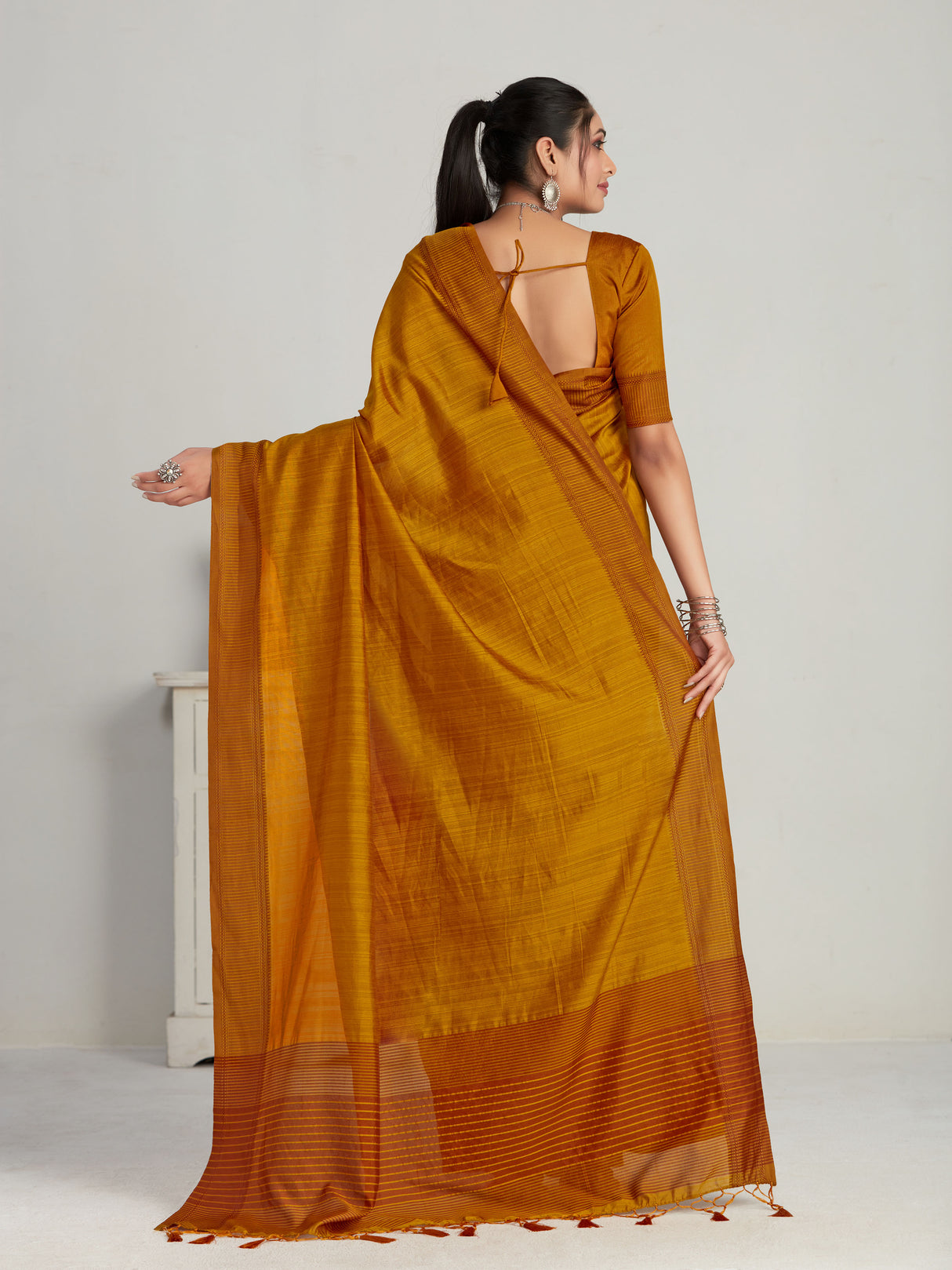 Mimosa Women's Woven Design Kanjivaram Style Art Silk Saree With Blouse Piece : SA0000861MS
