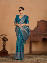 Mimosa Women's Woven Design Kanjivaram Art Silk Saree With Blouse Piece : SA0000908SF