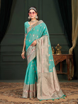 Mimosa Women's Woven Design Banarasi Art Silk Saree With Blouse Piece : SA0000872AN