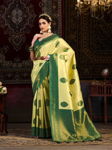 Mimosa Women's Woven Design Kanjivaram Art Silk Saree With Blouse Piece : SA0000900PS