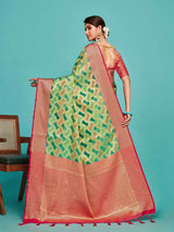 Mimosa Women's Woven Design Banarasi Art Silk Saree With Blouse Piece : SA00001212SFFREE