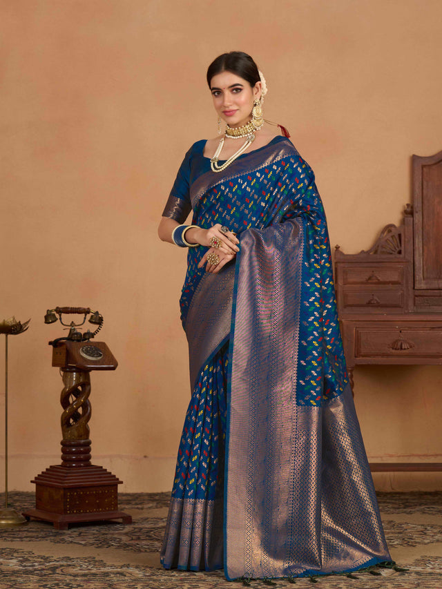 Mimosa Women's Woven Design Kanjivaram Art Silk Saree With Blouse Piece : SA0000908IB