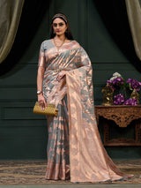 Mimosa Women's Woven Design Banarasi Art Silk Saree With Blouse Piece : SA0000871GY
