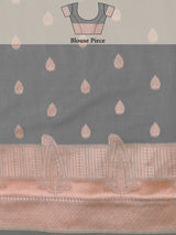 Mimosa Women's Woven Design Banarasi Art Silk Saree With Blouse Piece : SA0000872GY
