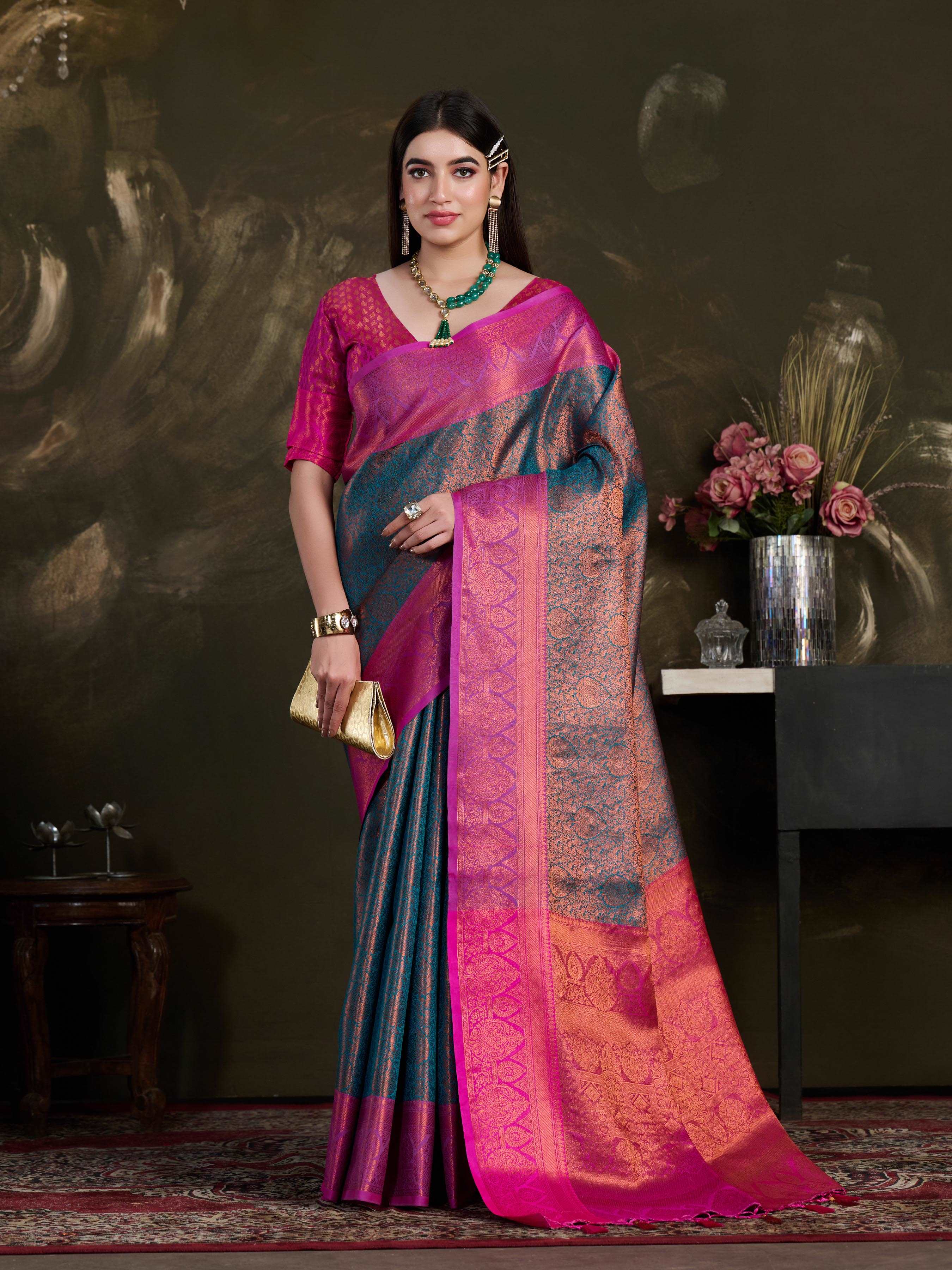 Buy Kanjivaram Art Silk Saree By RHEY Brand at Rs.899/Piece in surat offer  by Rhey