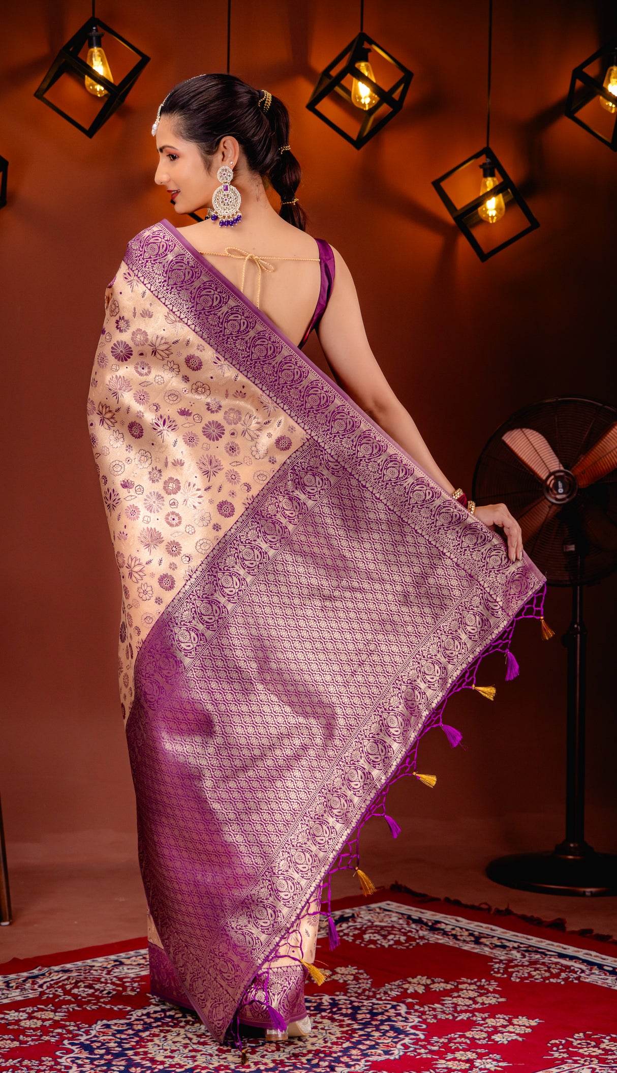 Mimosa Women's Woven Design Kanjivaram Style Art Silk Saree With Blouse Piece : SA00001591PCFREE