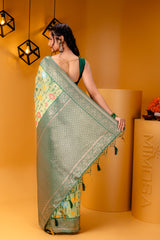 Mimosa Women's Woven Design Repated Style Art Silk Saree With Blouse Piece : SA00001583PSFREE