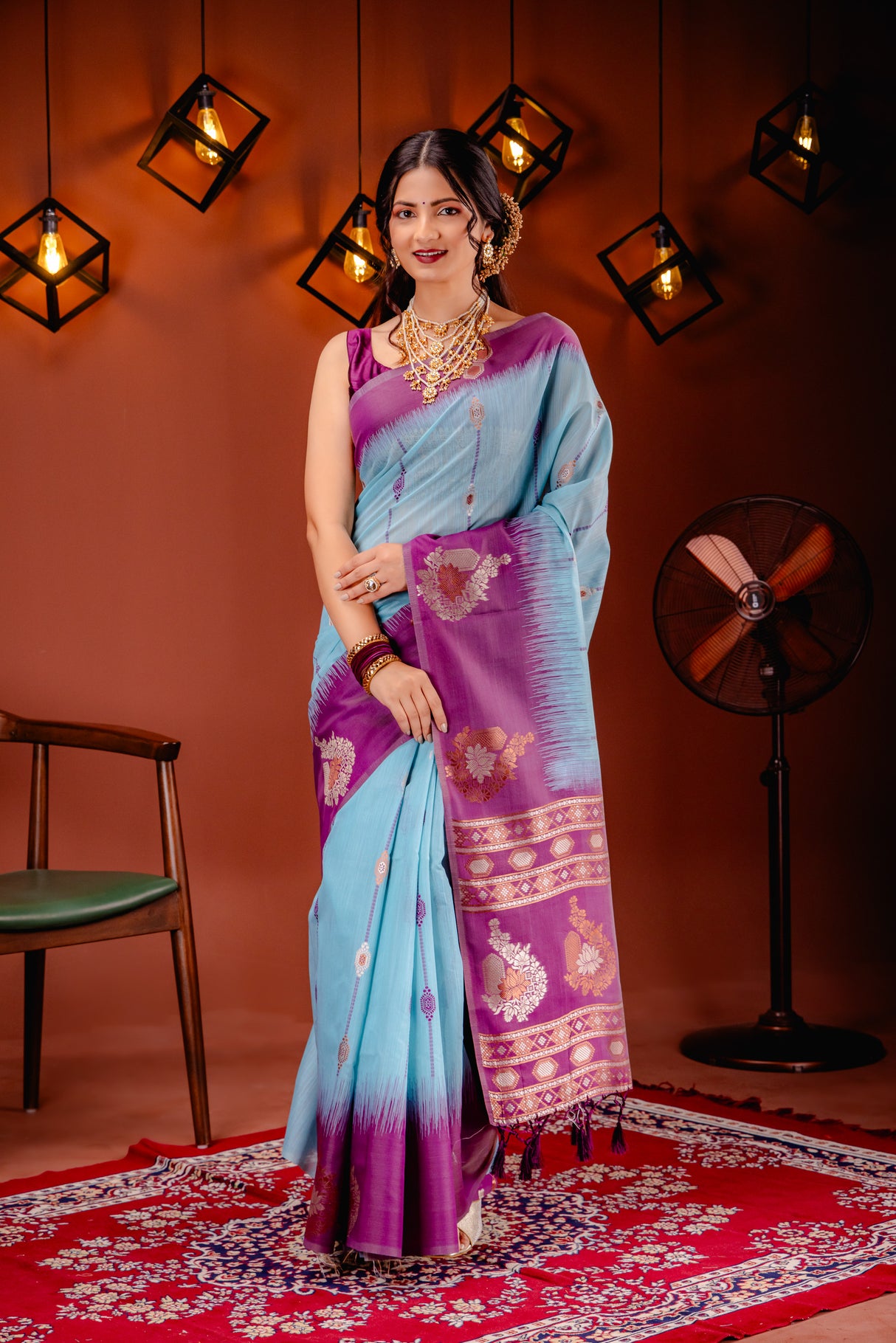 Mimosa Women's Woven Design Banarasi Style Art Silk Saree With Blouse Piece : SA00001795SFFREE