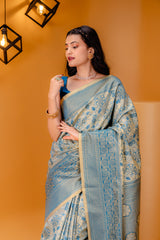 Mimosa Women's Woven Design Kanjivaram Style Art Silk Saree With Blouse Piece : SA00001621SFFREE