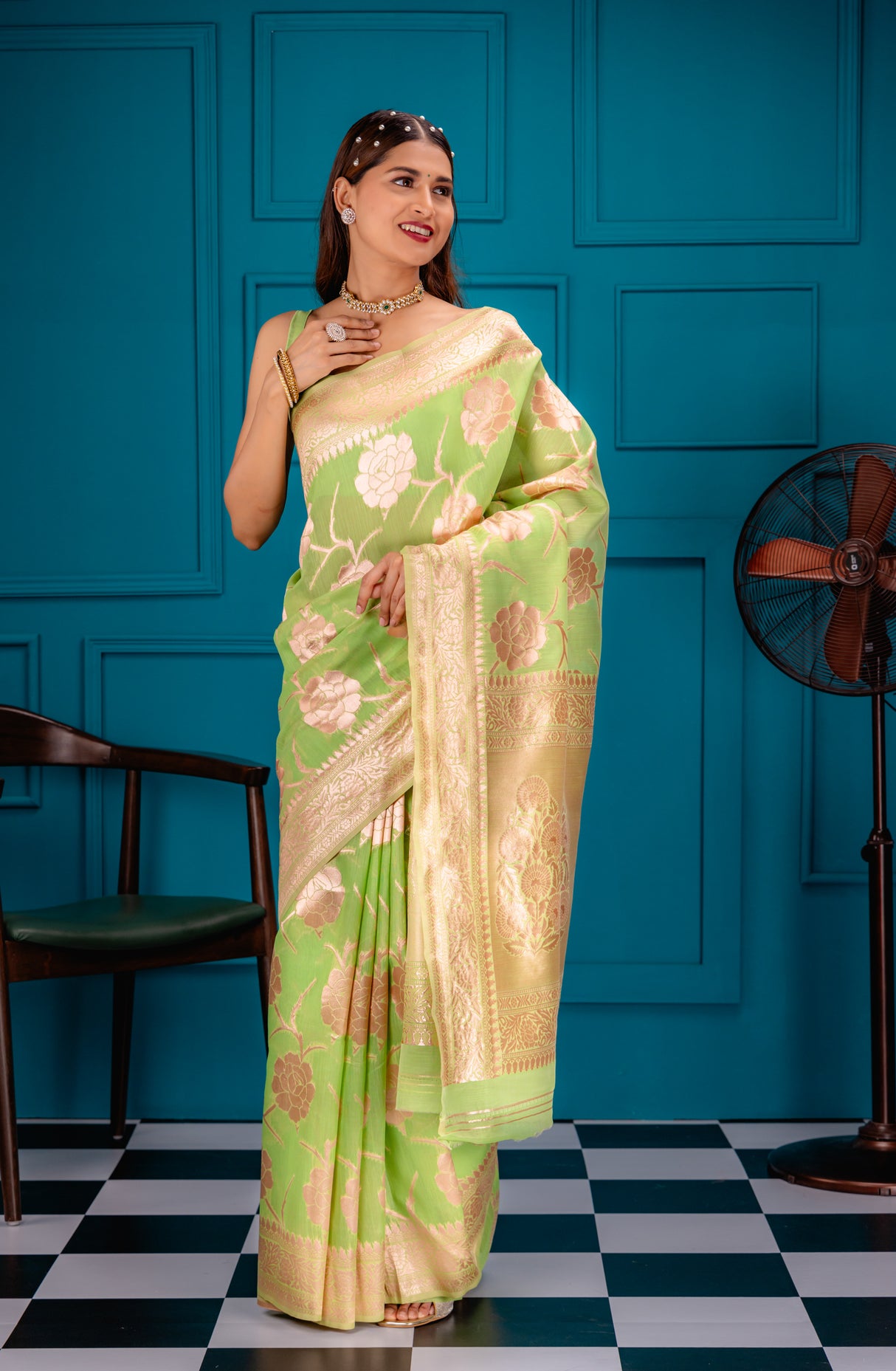 Mimosa Women's Woven Design Banarasi Style Art Silk Saree With Blouse Piece : SA00001764PSFREE