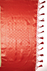 Mimosa Women's Woven Design Kanjivaram Style Art Silk Saree With Blouse Piece : SA00001624PSFREE