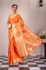 Mimosa Women's Woven Design Banarasi Style Art Silk Saree With Blouse Piece : SA00001744PCFREE