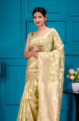 Mimosa Women's Woven Design Kanjivaram Style Art Silk Saree With Blouse Piece : SA00001594PSFREE