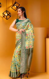 Mimosa Women's Woven Design Repated Style Art Silk Saree With Blouse Piece : SA00001583PSFREE