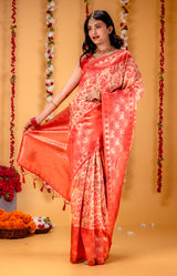 Mimosa Women's Woven Design Banarasi Style Art Silk Saree With Blouse Piece : SA00001582PCFREE